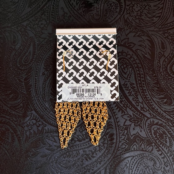 Diane Von Furstenberg Gold and Black Earrings - Picture 6 of 7